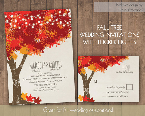 زفاف - Fall Wedding Invitations 