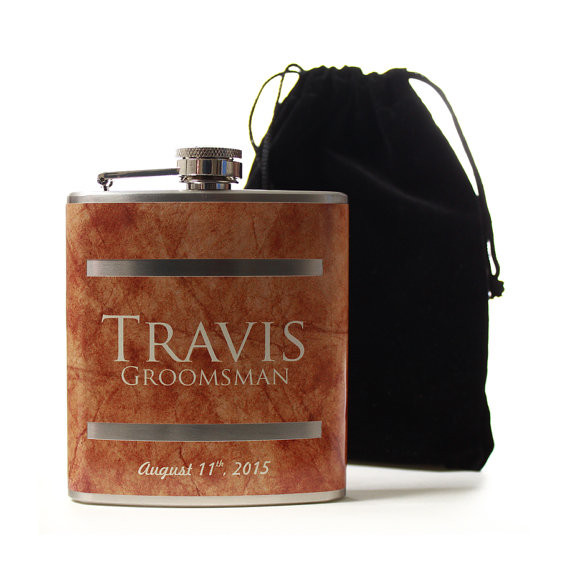 Mariage - Personalized Wedding Party Gifts, Custom Flasks for Groomsmen