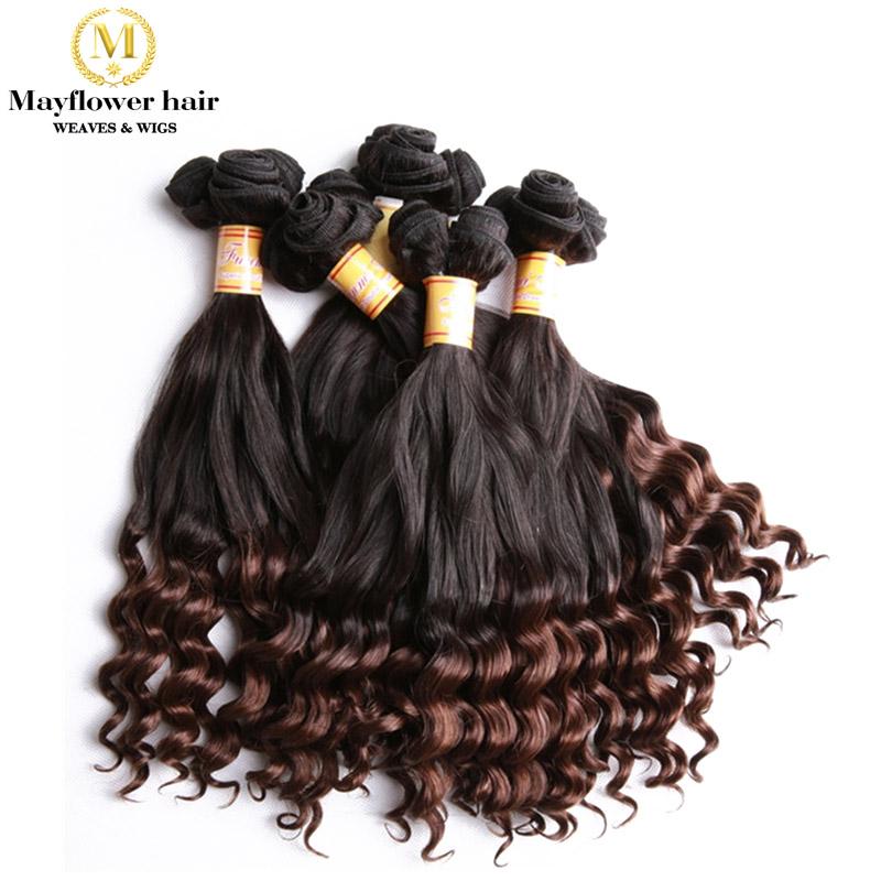 Свадьба - Funmi hair two tone human hair curly weave deep wave bottom