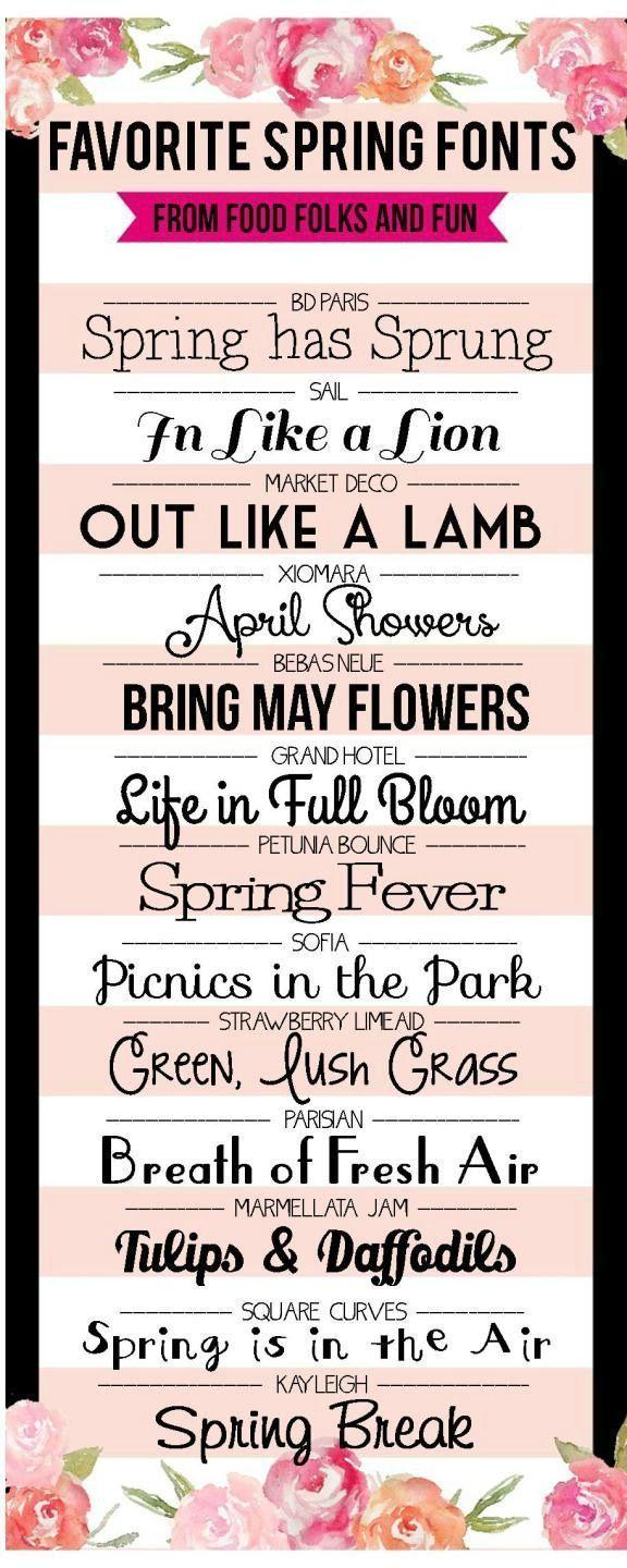 Свадьба - Favorite FREE Spring Fonts