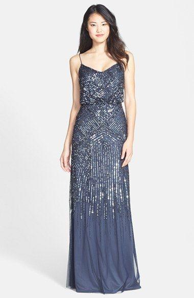 Mariage - Women's Adrianna Papell Beaded Blouson Gown