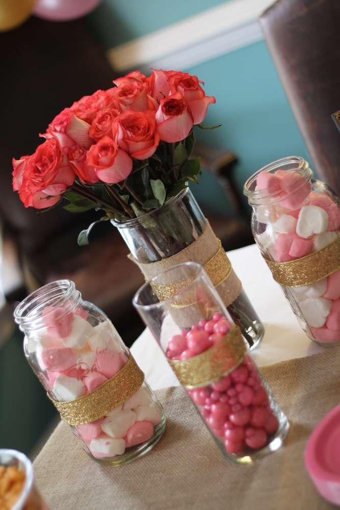 Свадьба - Pink And Gold Birthday Party Ideas