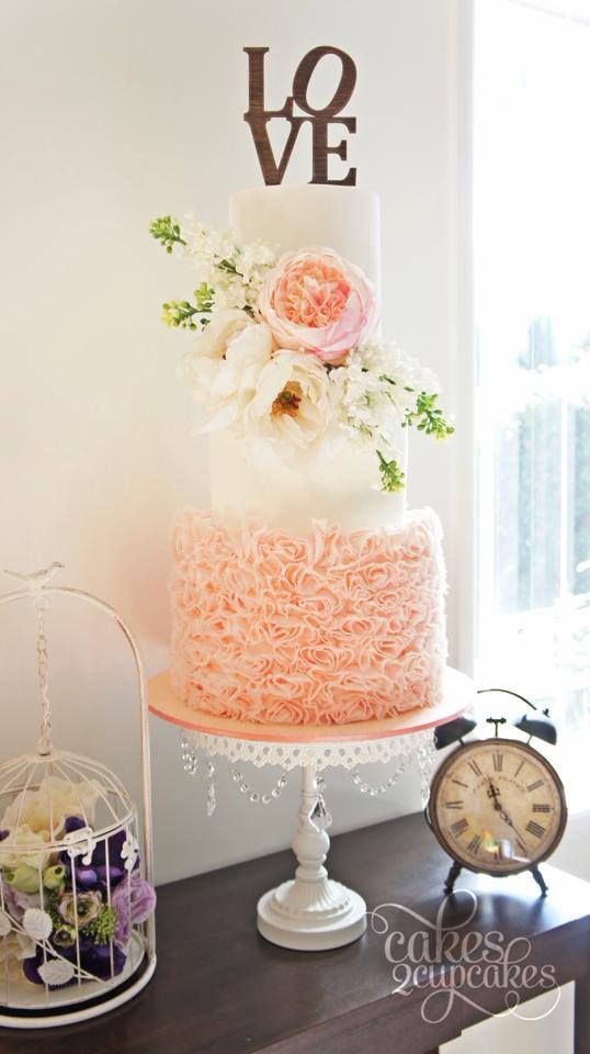 زفاف - 26 Oh So Pretty Ombre Wedding Cake Ideas
