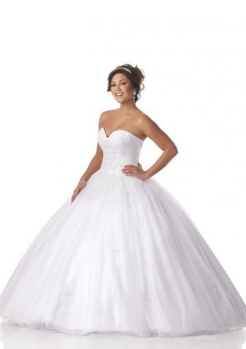 Wedding - Buy Australia 2015 Ivory Ball Gown Sweetheart Neckline Beaded Appliques Tulle Skirt Floor Length Quinceanera Dress/ Prom Dresses 5540 at AU$298.47 - Dress4Australia.com.au