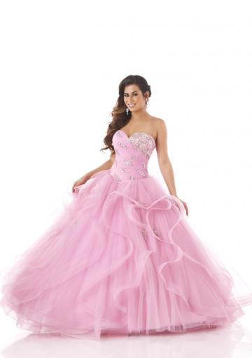 Hochzeit - Buy Australia 2015 Fuchsia Sweetheart Neckline Beaded Organza Skirt Floor Length Quinceanera Dress/ Prom Dresses 5542 at AU$309.69 - Dress4Australia.com.au