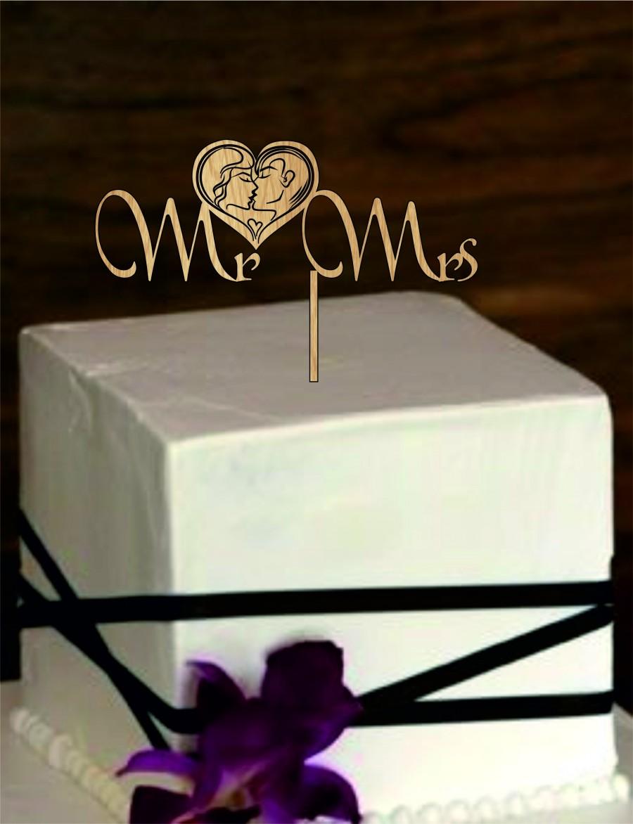 Свадьба - Mr and Mrs cake topper - silhouette wedding cake topper - bride and groom - wedding cake topper - rustic wedding cake topper