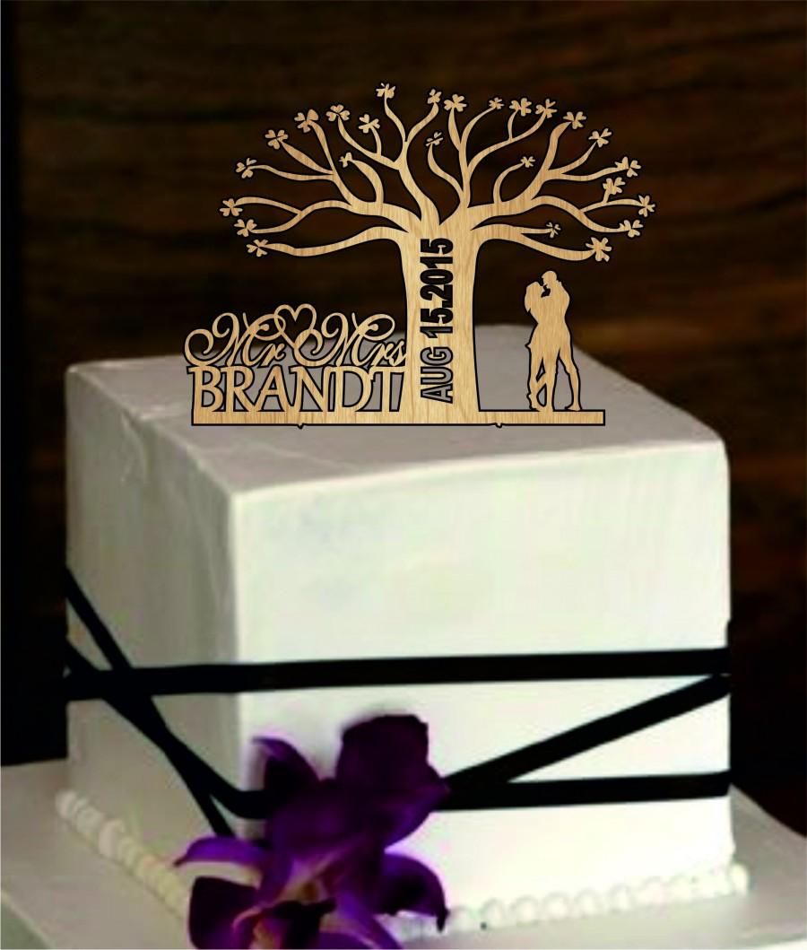 Mariage - Rustic Wedding Cake Topper - Custom Wedding Cake Topper - Personalized wedding cake topper, Monogram Cake Topper, Bride Groom,Tree of life