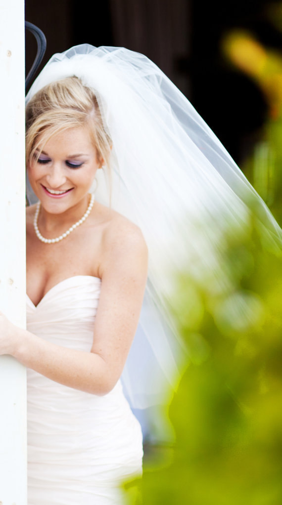 Свадьба - Cathedral Wedding Veil + Blusher and Tennessee sash -custom listing for xsenior1