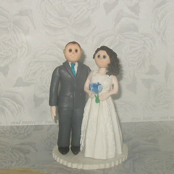 Hochzeit - Custom Wedding Cake Topper Mr. and Mrs.Bride and Groom