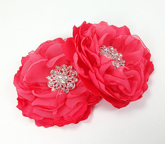 Mariage - Guava Hair Clips - Hair Pin Shoe Clips Brooch Pins - Many Colors - Bridesmaid Gift, Flower Girl, Female Gift Special Event Photo Prop - Ana