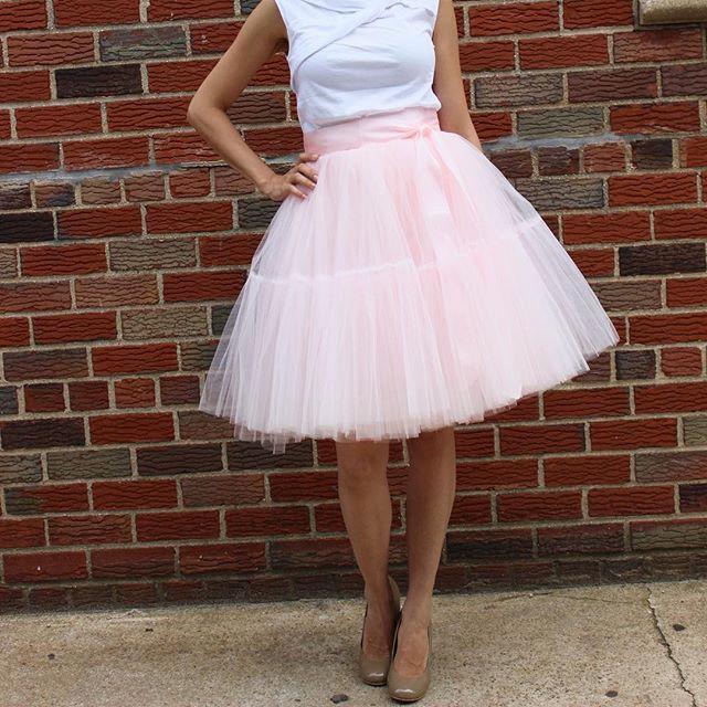 Hochzeit - Beatrice Blush Pink Tulle Skirt