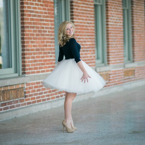 زفاف - Clarisa - Tulle Skirt, Champagne Tulle Skirt, Ivory Tulle Skirt, 7-Layers Adult Tutu, Knee-length Women's Ballerina Skirt