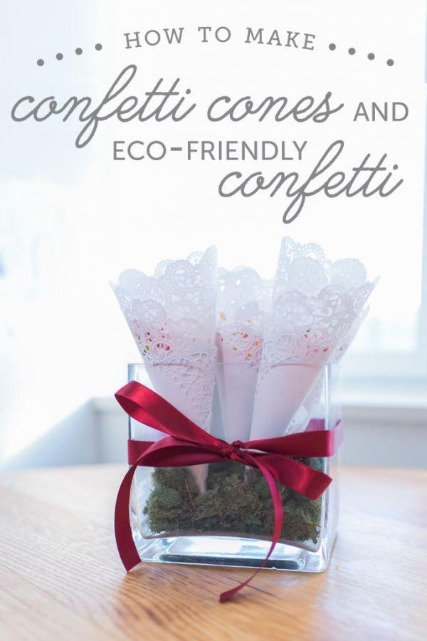 Hochzeit - DIY: Eco-Friendly Confetti   Confetti Cones