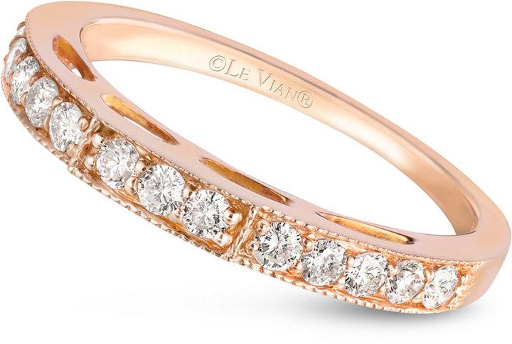 Mariage - Le Vian Diamond Wedding Band (3/8 ct. t.w.) in 14k Rose Gold