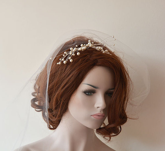 Mariage - Pearl Wedding Headband, Pearl Bridal Hair Comb, Wedding Headband, Bridal Hair Accessory, Wedding Hair Accessories