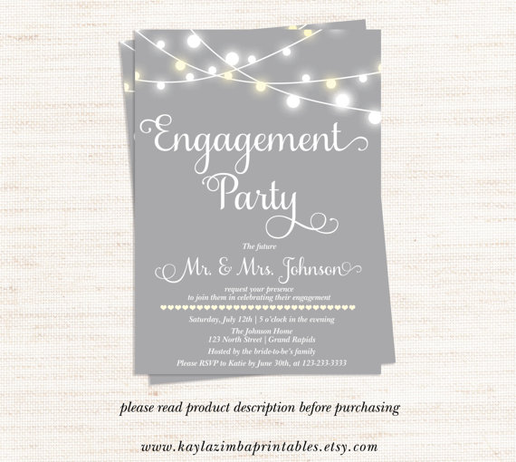 Wedding - Engagement Party Invitation - Wedding Anniversary - Backyard Party - Mason Jar Invite