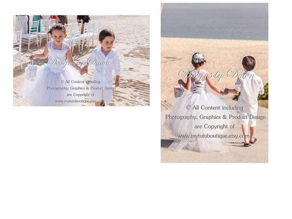 Wedding - Custom Handmade White Flower girl dress with lace overlay or flowers and with train! More colors available