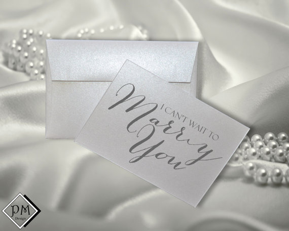 زفاف - I Cant Wait To Marry You Card For Bride Groom Wedding Note Card Gift For Fiance Elegant Premium Shimmering Greeting  Card For Your Wedding