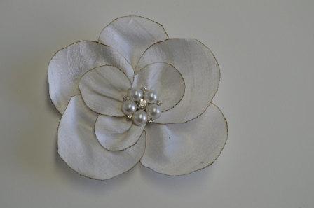 Wedding - Fabric flower-Clip, hair clip, sash flower- bridal party-flower girl-boutineer-Silk Garden Flower