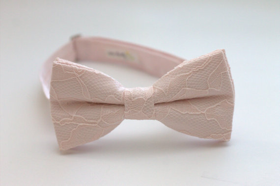 زفاف - Blush Pink Lace Bow Tie - Blush Lace Bow Tie - Blush Bow Tie - Light Pink Bow Tie - Pink Bow Tie Baby Bow Tie - Adult Bow Tie - Pet Bow Tie