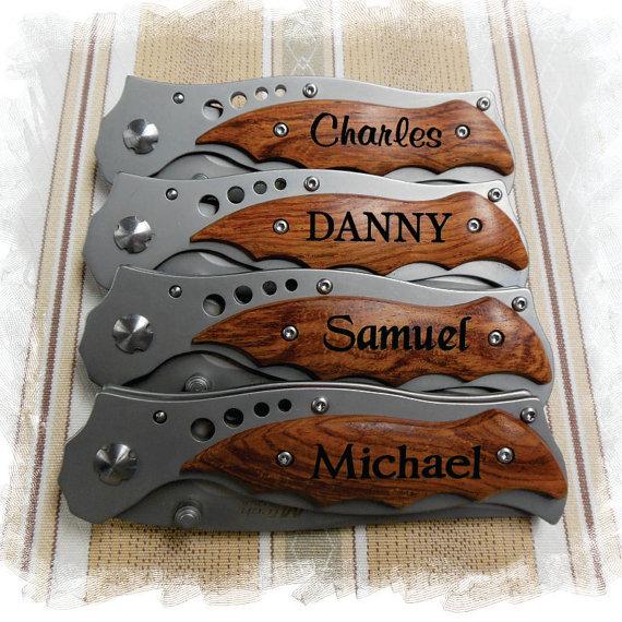 Hochzeit - 11-20 KNIVES  Engraved Tactical Folding Knife , Groomsmen Gift , Rescue Knife Gift , Rescue Knife, Hunting Knives