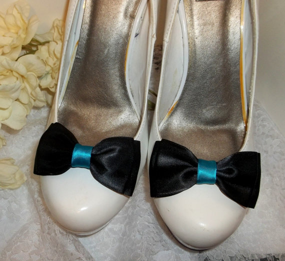 زفاف - Bridal Shoe Clips, Wedding Shoe Clips MANY COLORS AVAILABLE Satin Bow Shoe Clips Clips for Wedding SHoes Bridal Shoes