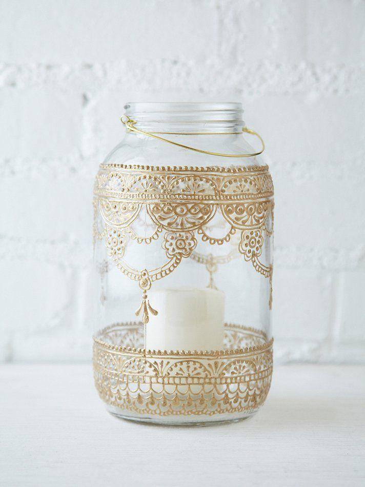 Wedding - 64 Oz. Mason Jar Lantern