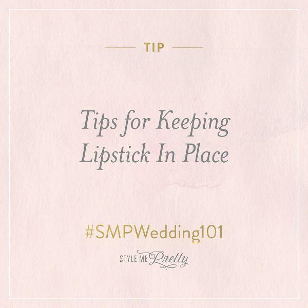 Mariage -  - Tips For Keeping Lipstick In Place