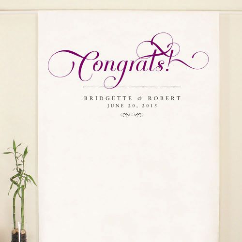 Wedding - Expressions Personalized Photo Backdrop