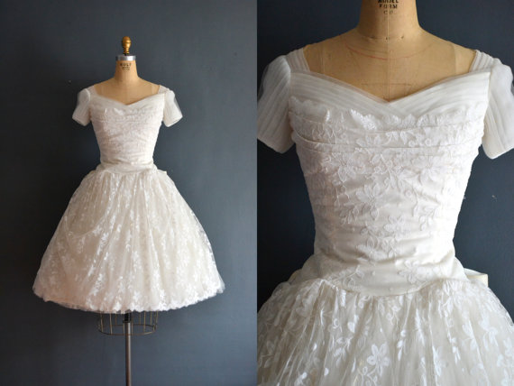 Hochzeit - Norah / 50s wedding dress / Cahill dress