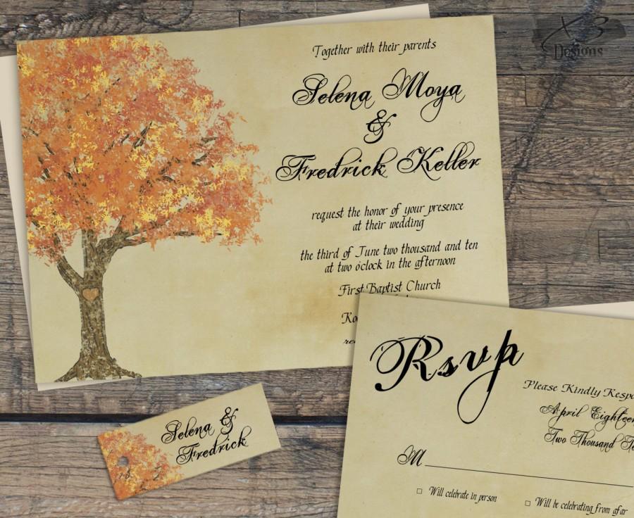 زفاف - Rustic Fall Wedding Invitation
