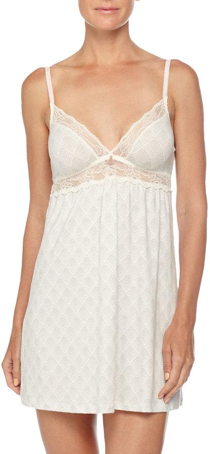 Mariage - Eberjey Looking Glass Lace Chemise, Classic Gray
