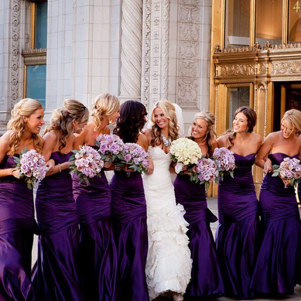 زفاف - Purple Silk Mermaid
