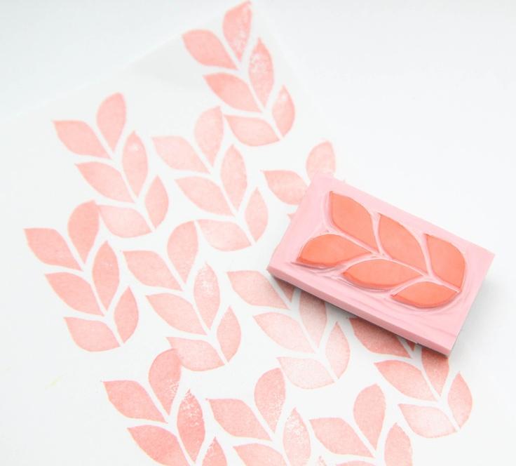 زفاف - Knit Hand Carved Rubber Stamp For Acrylic Blocks