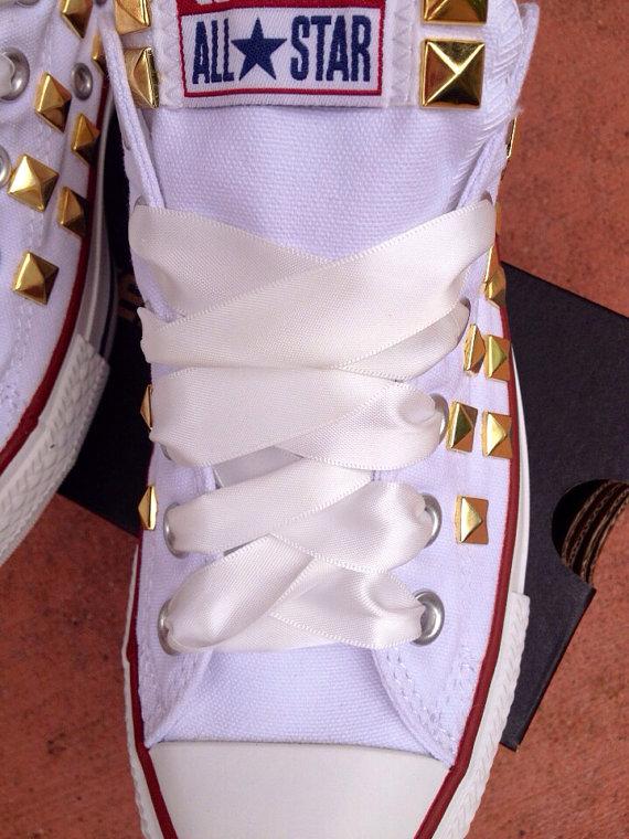 Hochzeit - Satin Ribbon Shoelaces Converse Shoes
