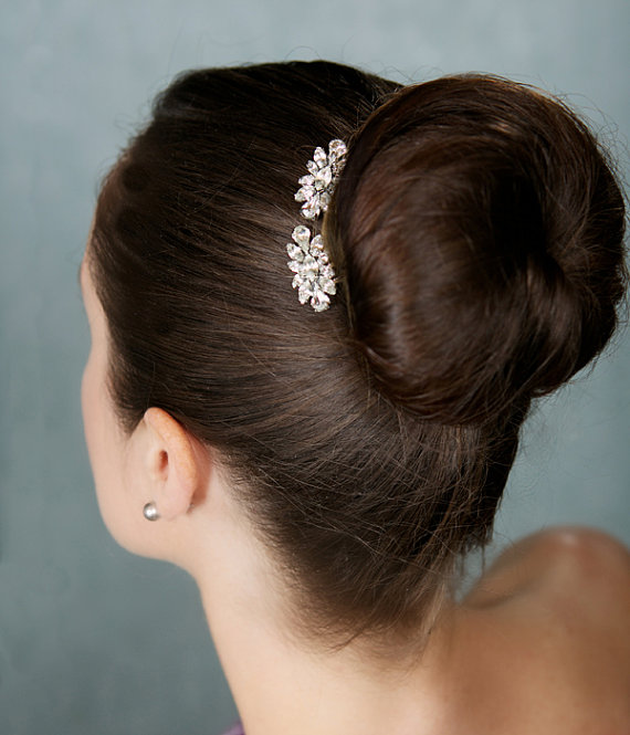 Wedding - Small Crystal Hair Comb, Crystal Hair Accessories, Vintage Style Hairpiece, Bridal Hair PIn Set, Wedding Hair Accessories, Crystal Hair Clip