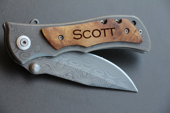 Свадьба - Set of 7 Pocket Knife, Hunting Knife Engraved Knife Personalized Knife Folding Knife Engraved Pocket Knife Groomsman Gift Groomsmen Knife