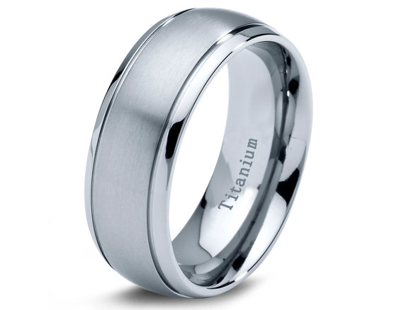 Mariage - Titanium Wedding Band, Men Titanium Rings, Mens Wedding Band, Titanium Wedding , Titanium Engagement Ring, Wedding Bands, Titanium Women