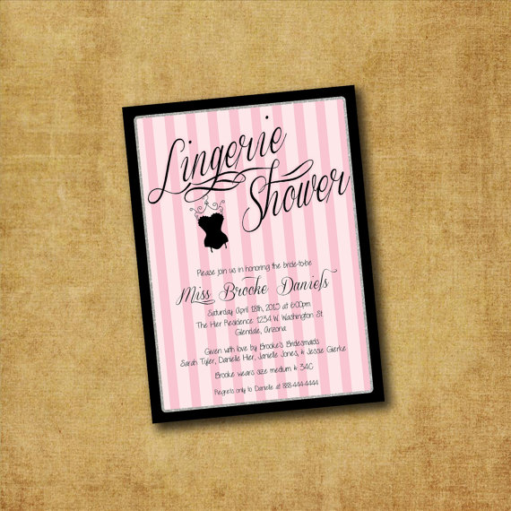 Свадьба - Corset Lingerie Shower Invitation - Printable Lingerie Party Invitations, Bachelorette Party, Hens Night, Bridal Shower