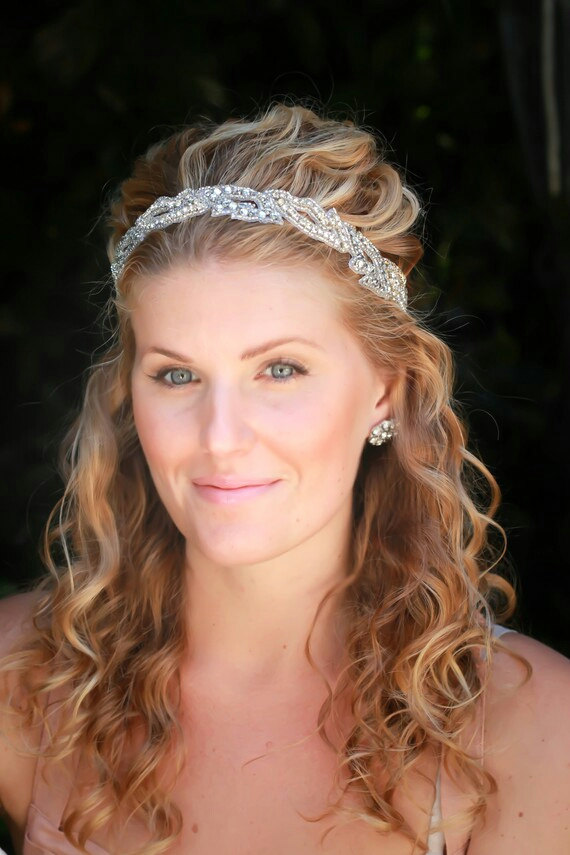 Mariage - Sophie bridal headband, wedding headband, rhinestone headband, bridal hair accessories, bohemian bridal headband