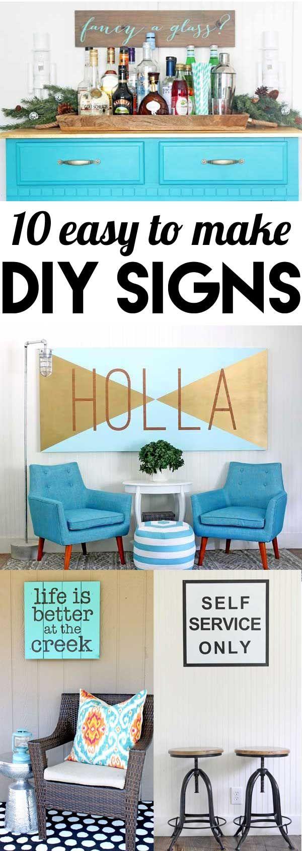 Hochzeit - 10 Ways To Make DIY Signs