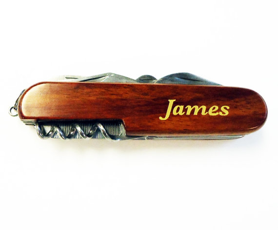 Mariage - Custom Personalized Engraved Multi-Purpose Pocket Knife, wedding, groomsmen, birthday, special occasion gift