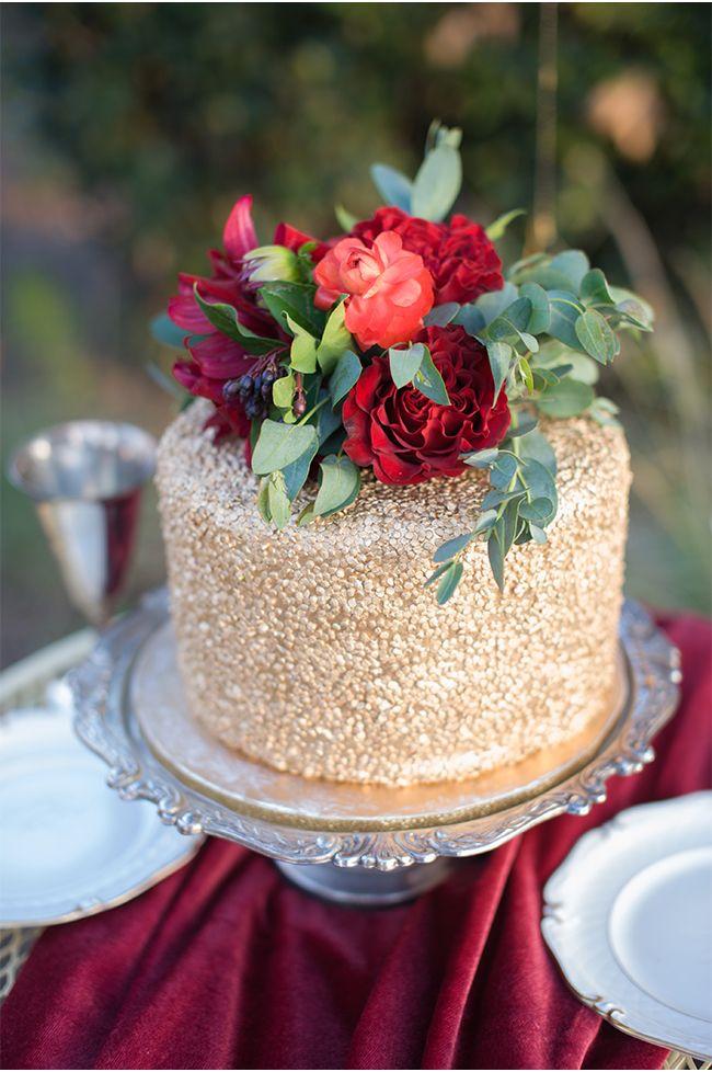 Wedding - 10 Perfect Marsala Wedding Cakes