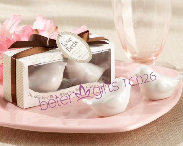 Wedding - Free Shipping Lovebirds in the Window Salt & Pepper Shakers Wedding Souvenirs TC026