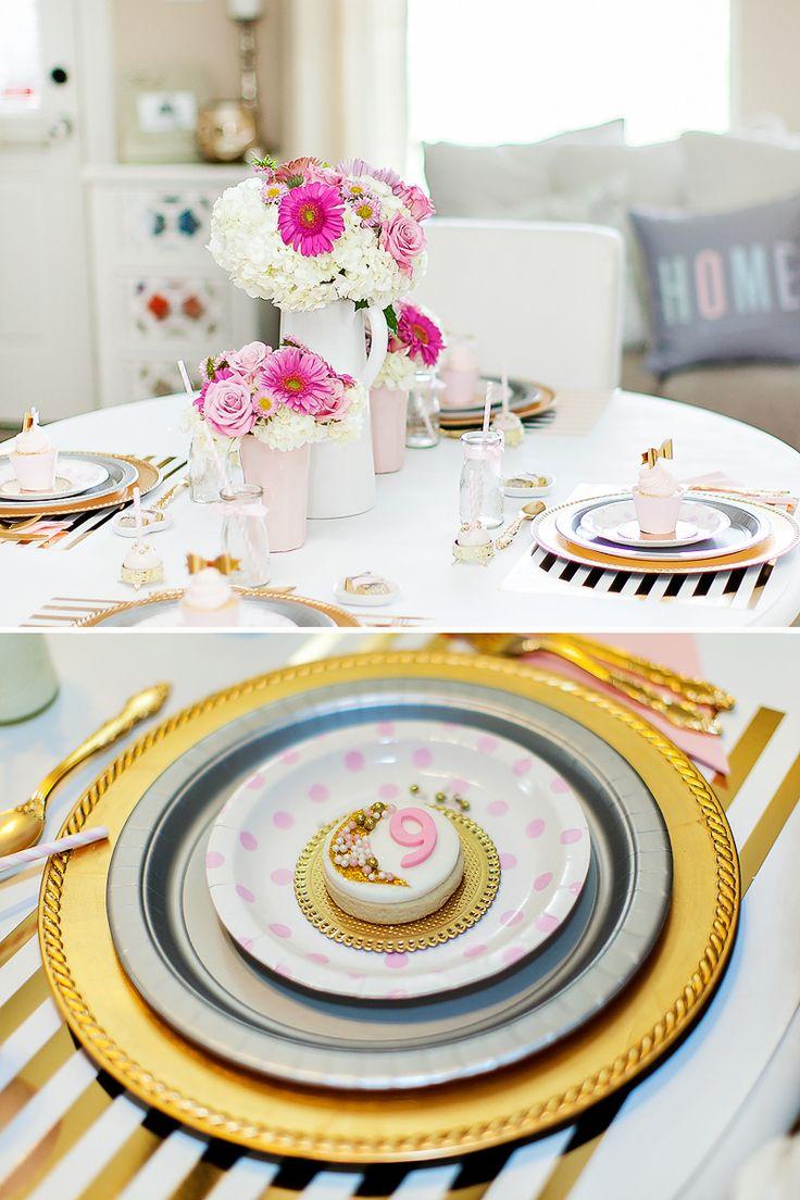 Wedding - Modern Pink & Gold Birthday Party {Gallery Wall Inspired