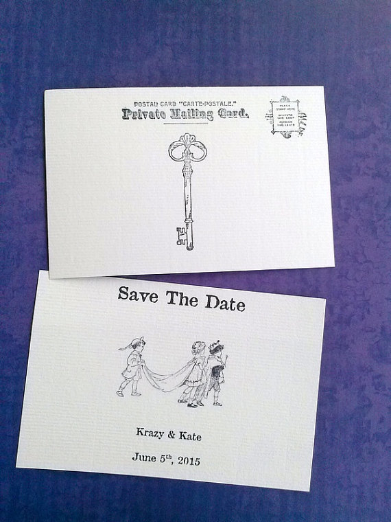 Wedding - Save the date Postcards, Personalized, Invitation, 25 cards, invite
