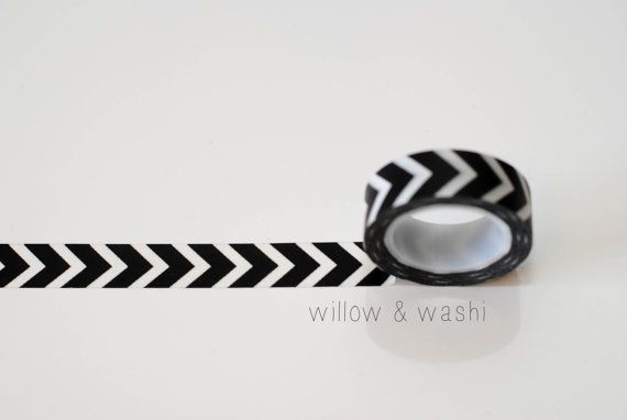 Mariage - Black And White Arrow Washi Tape