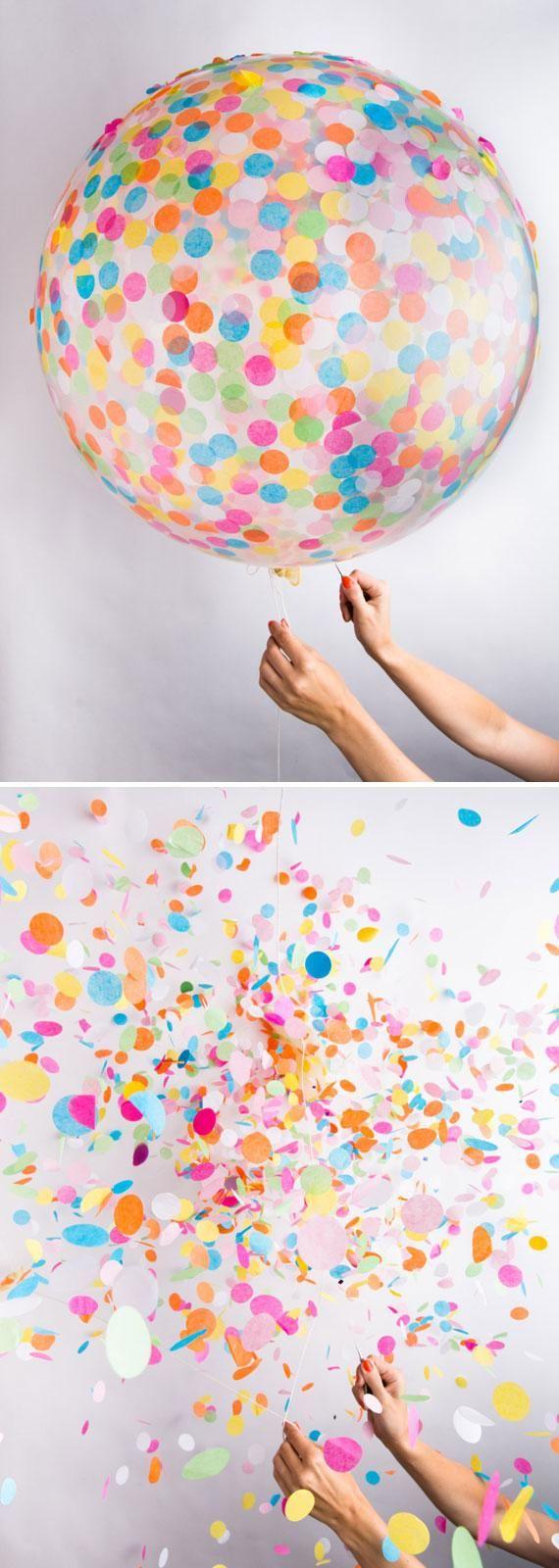 Hochzeit - As Seen On Today Show / Jumbo Clear Confetti Balloon / 36" Balloon