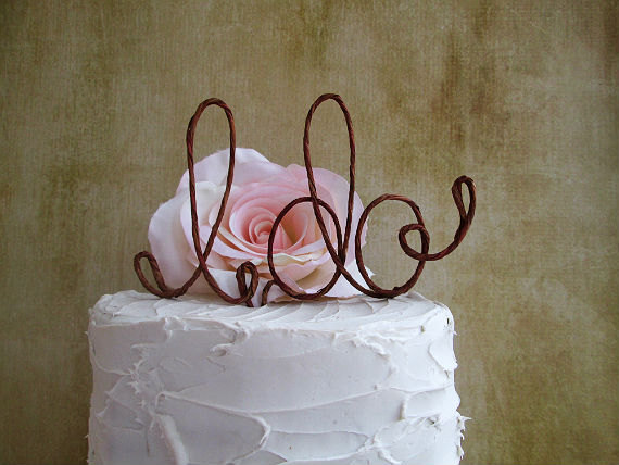 Wedding - Rustic I DO Wedding Cake Topper - Rustic Wedding Cake Decoration, Wedding Cake Topper, Shabby Chic Wedding Decor, Garden Party, Barn Wedding