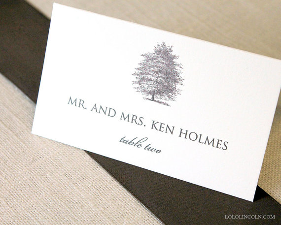 Mariage - Tree Wedding Place Cards DEPOSIT to get started